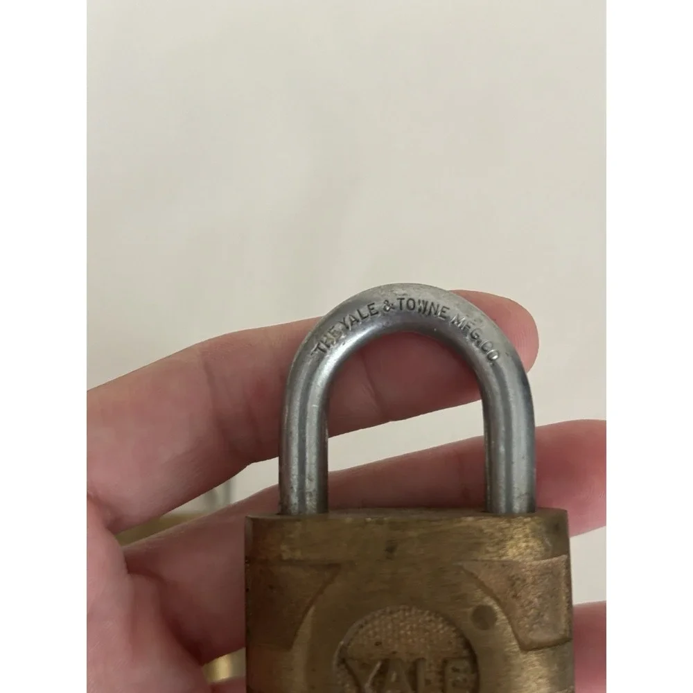 Lot Of 2 Vintage Antique YALE Pad Locks W/key- Works Great! Medium